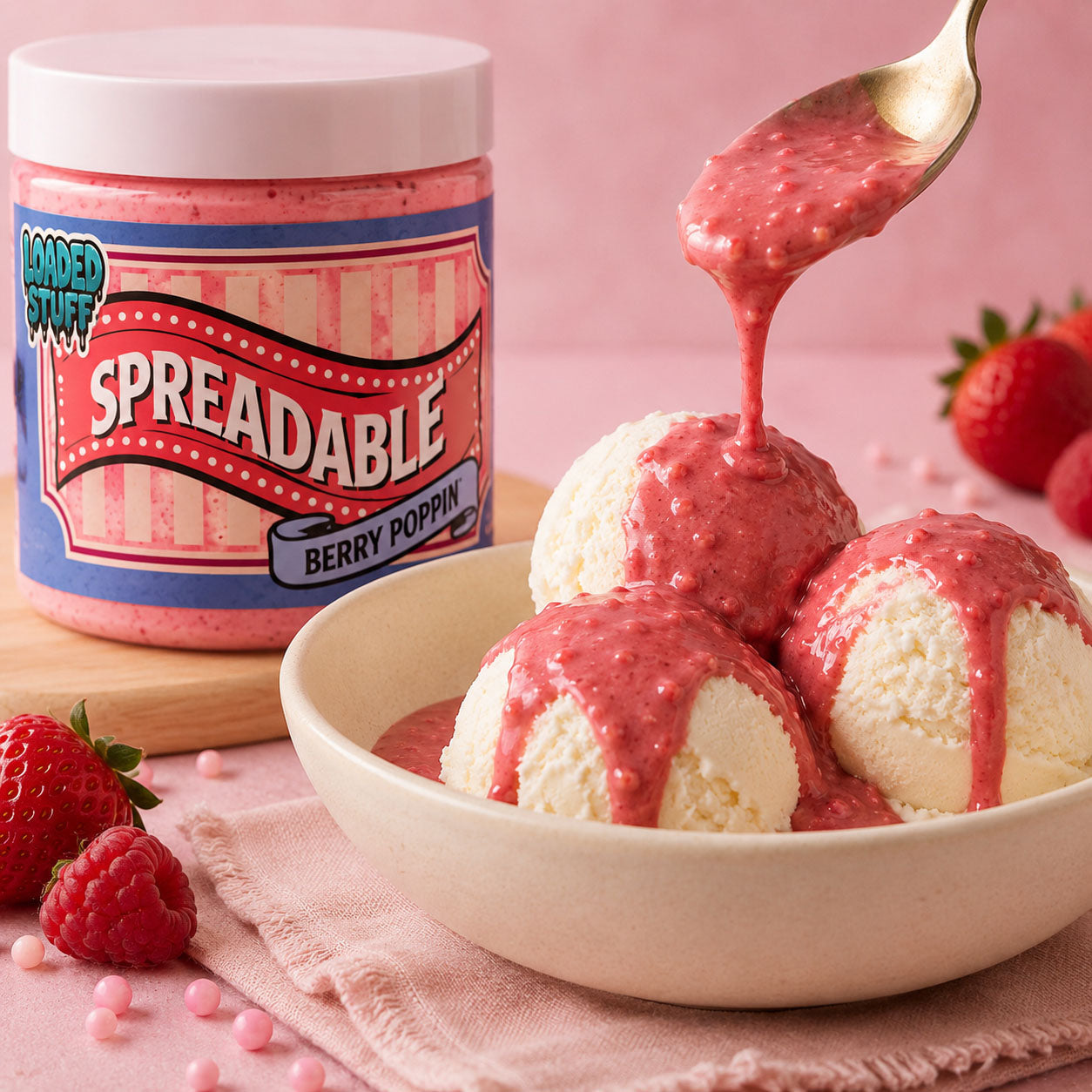 Berry Poppin Candy Spread