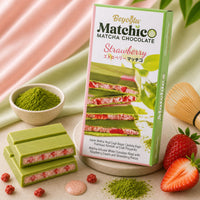 Beyoglu Matchico Matcha White Chocolate with Strawberry Pieces & Raspberry Cream