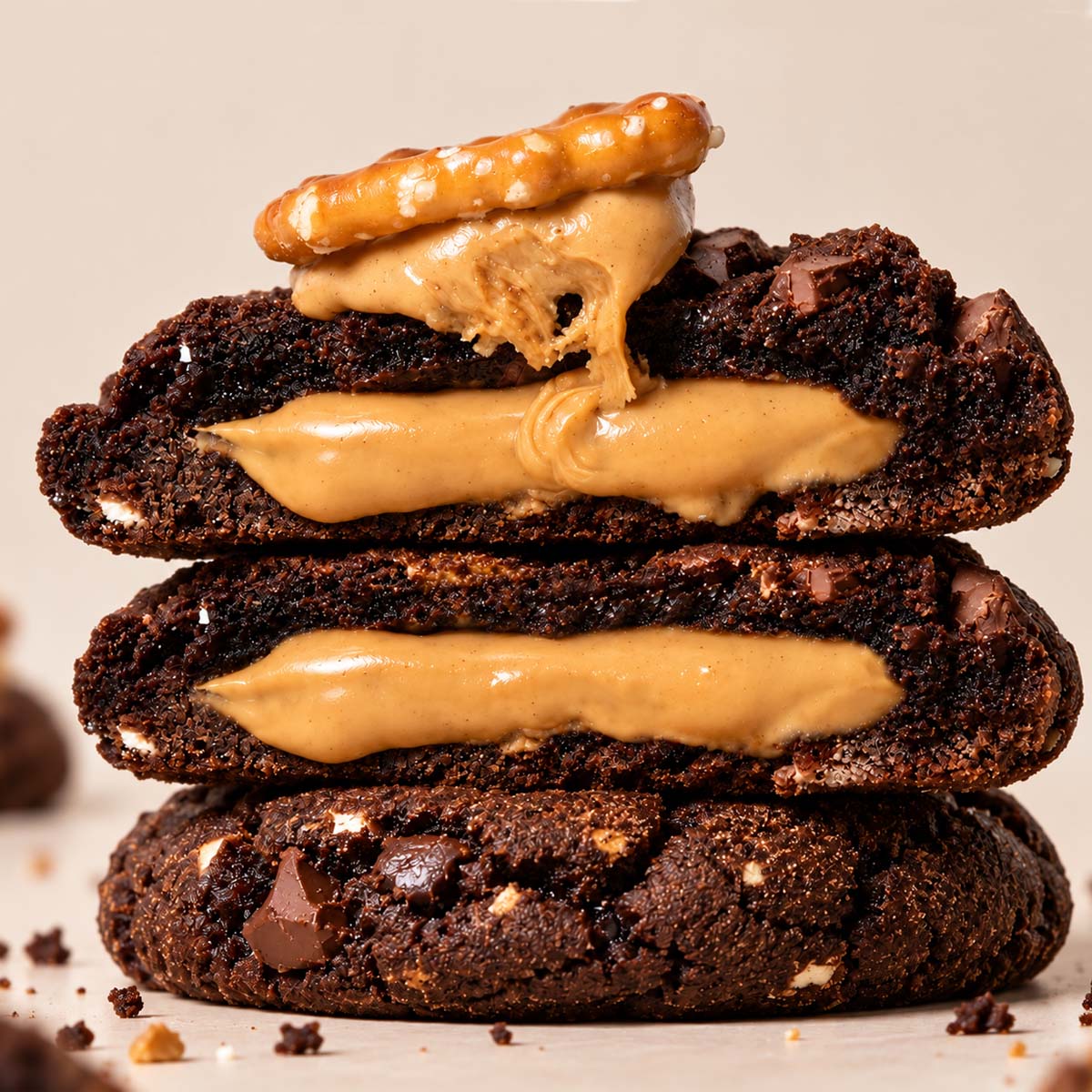 Thick Triple Chocolate Peanut Butter New York Style Cookie 150g