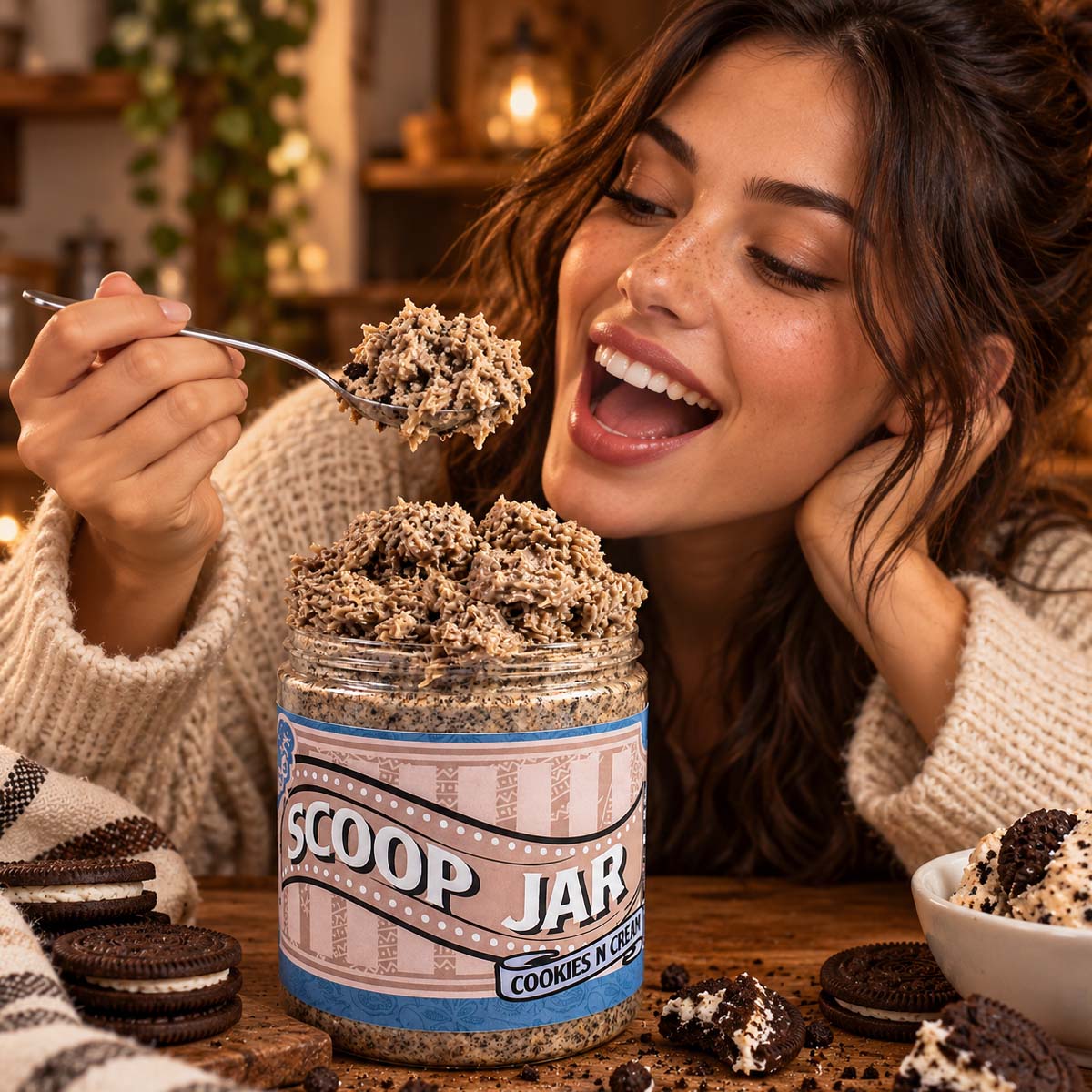 Cookies N Cream Scoop Crunch Jar | Oreo & Kataifi