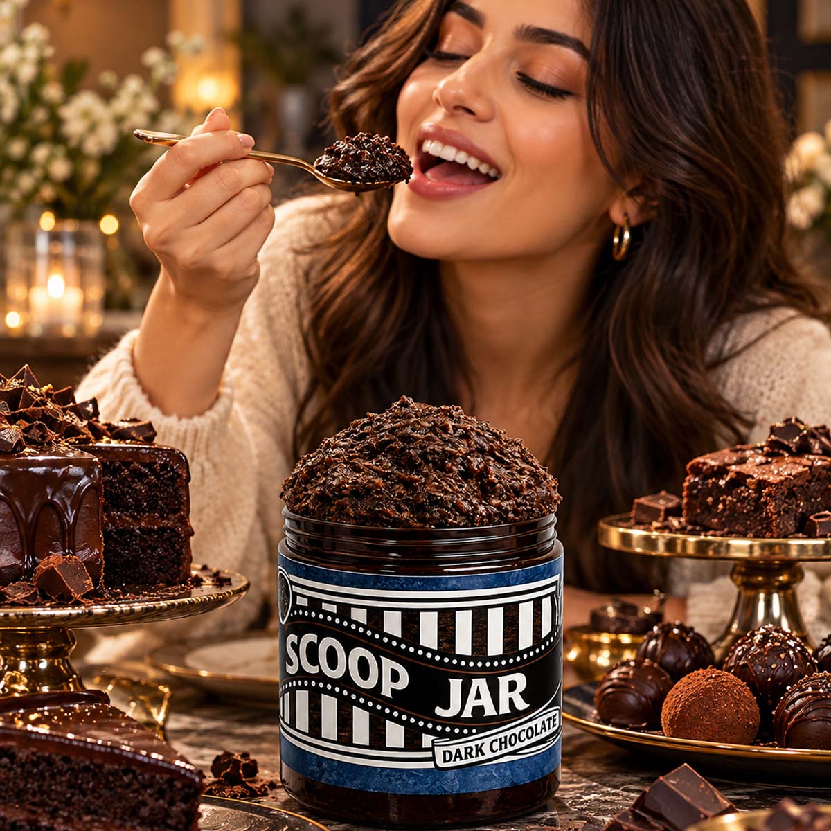 Dark Chocolate Scoop Crunch Jar | Rich & Crunchy