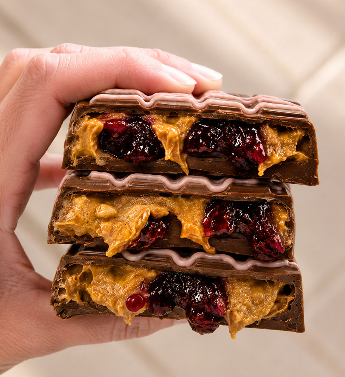 Raspberry Peanut Butter Dubai Chocolate Bar Thick 220g