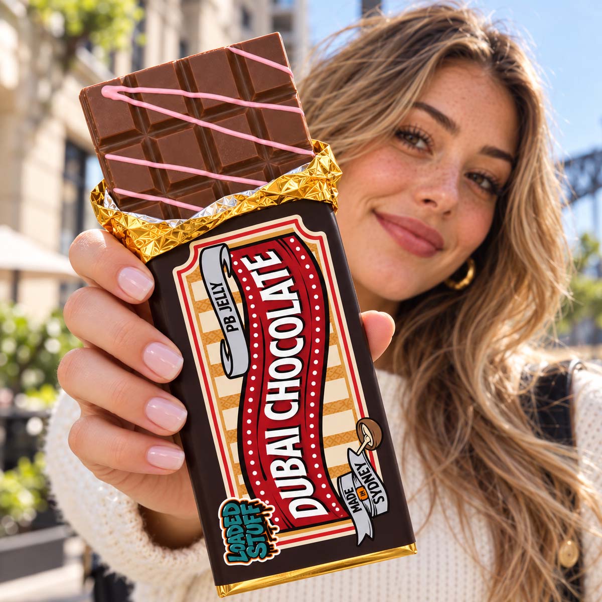 Peanut Butter Raspberry Jam Dubai Chocolate Bar 220g