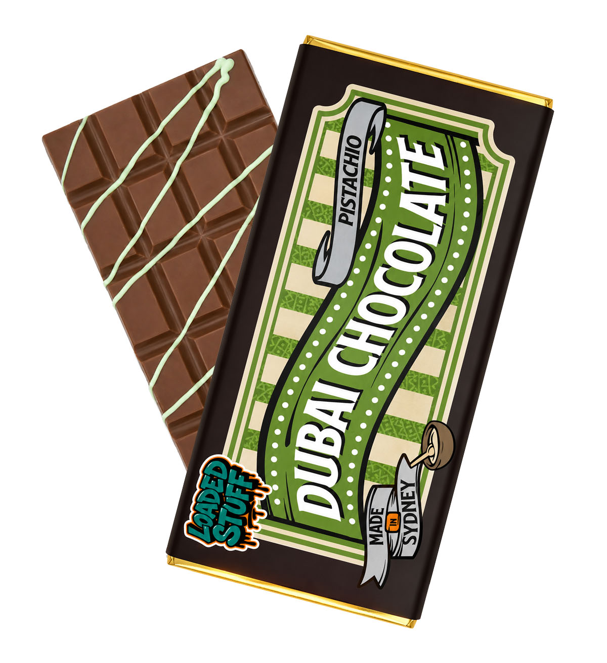 Pistachio Dubai Chocolate Bar Thick 220g