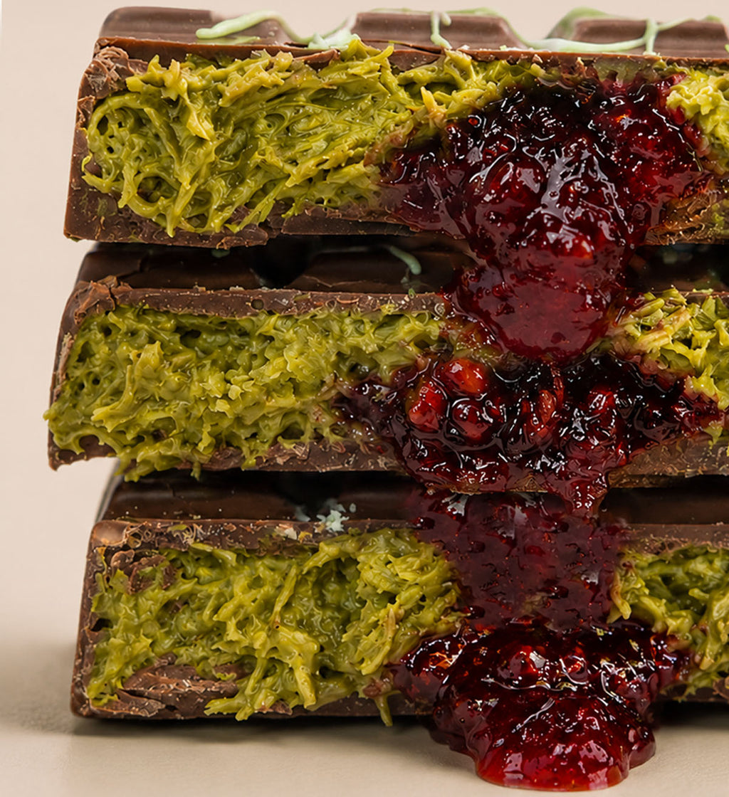 Pistachio Raspberry Dubai Chocolate Bar Thick 220g