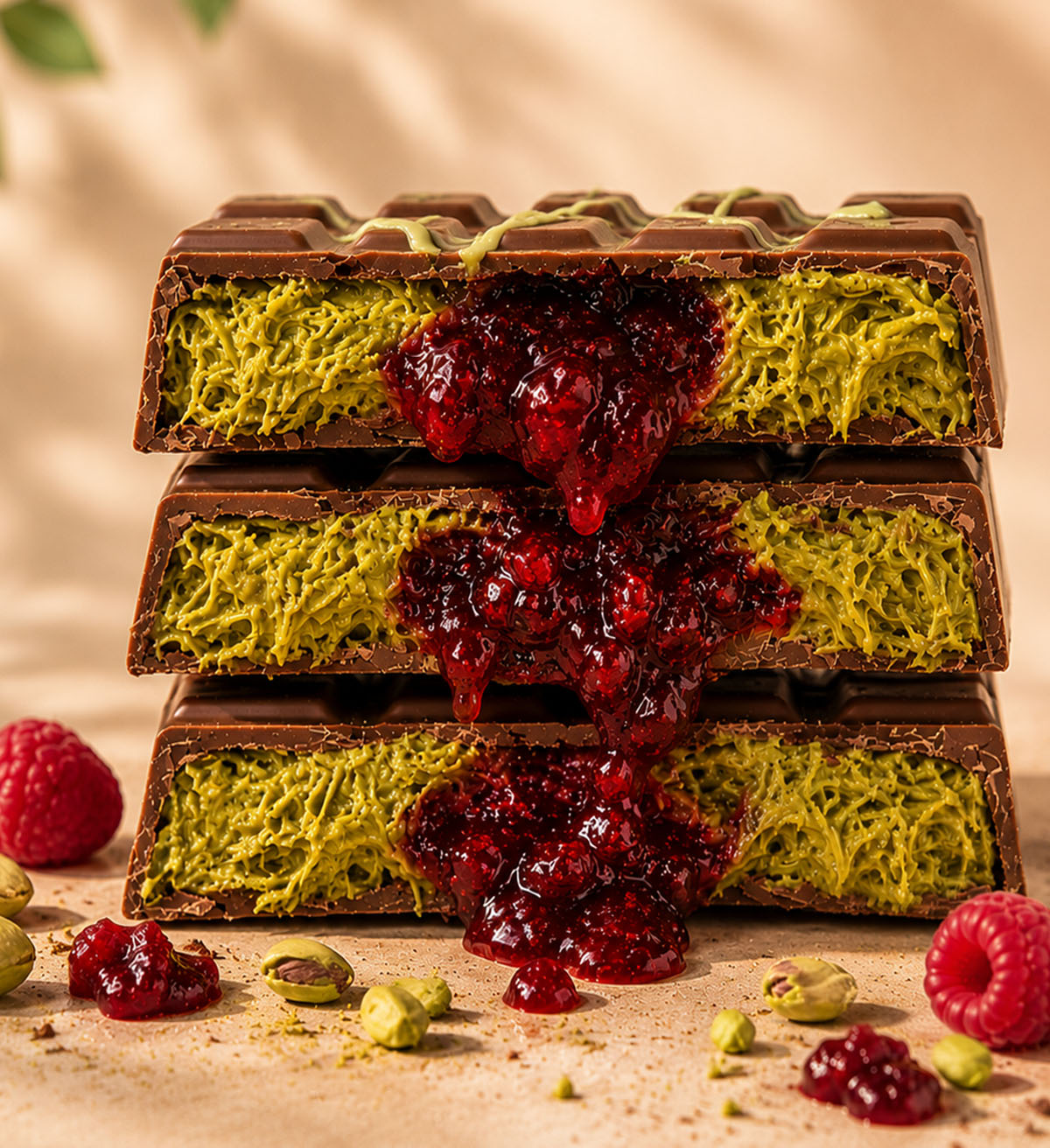Raspberry Brownie with Popping Candy Dubai Chocolate 220g