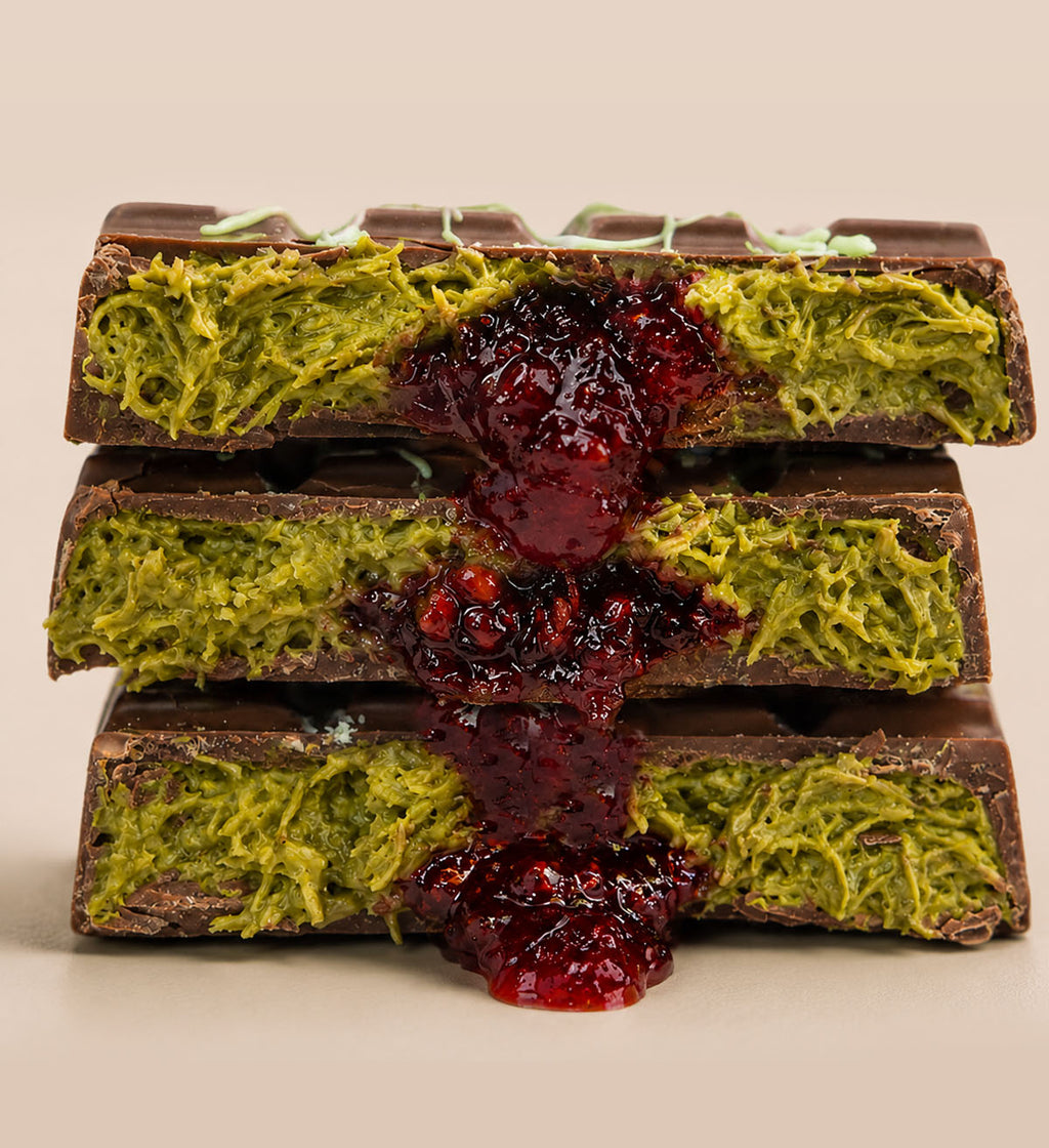 Pistachio Raspberry Dubai Chocolate Bar Thick 220g