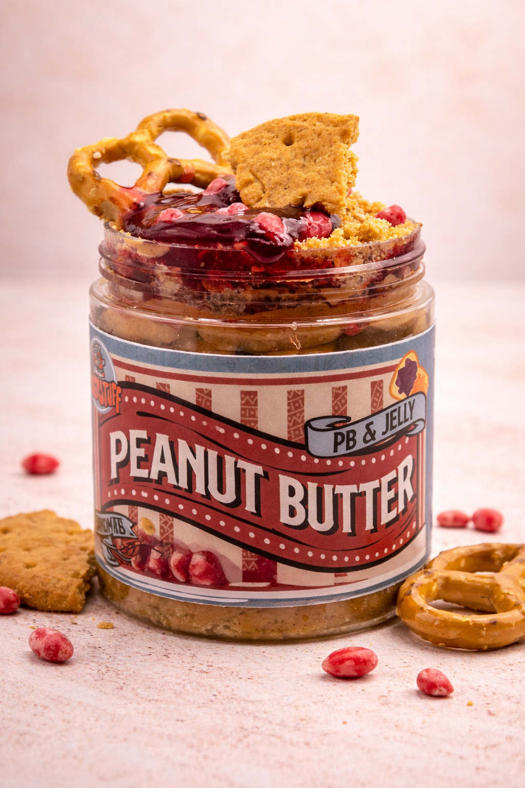 PB Jelly & Pretzel Loaded Peanut Butter Jar | Sweet & Salty