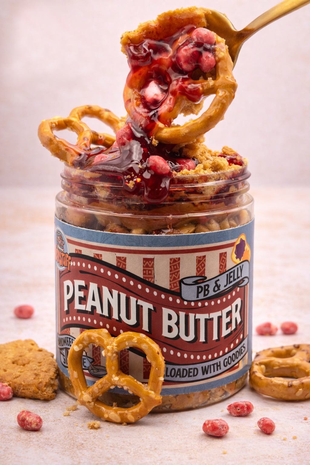 PB Jelly & Pretzel Loaded Peanut Butter Jar | Sweet & Salty