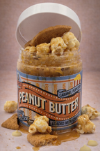 Caramel Popcorn Loaded Peanut Butter Jar | Sweet & Crunchy