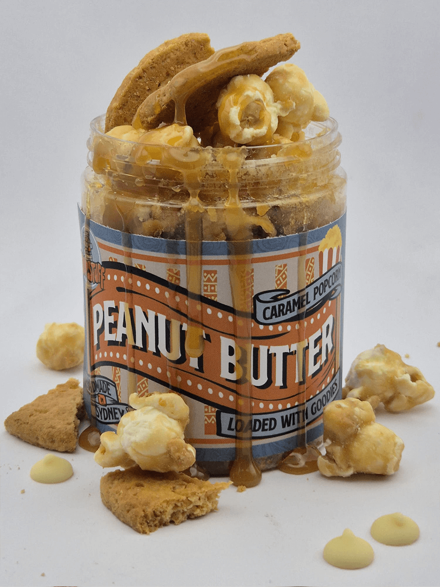 Caramel Popcorn Peanut Butter Dessert Jar