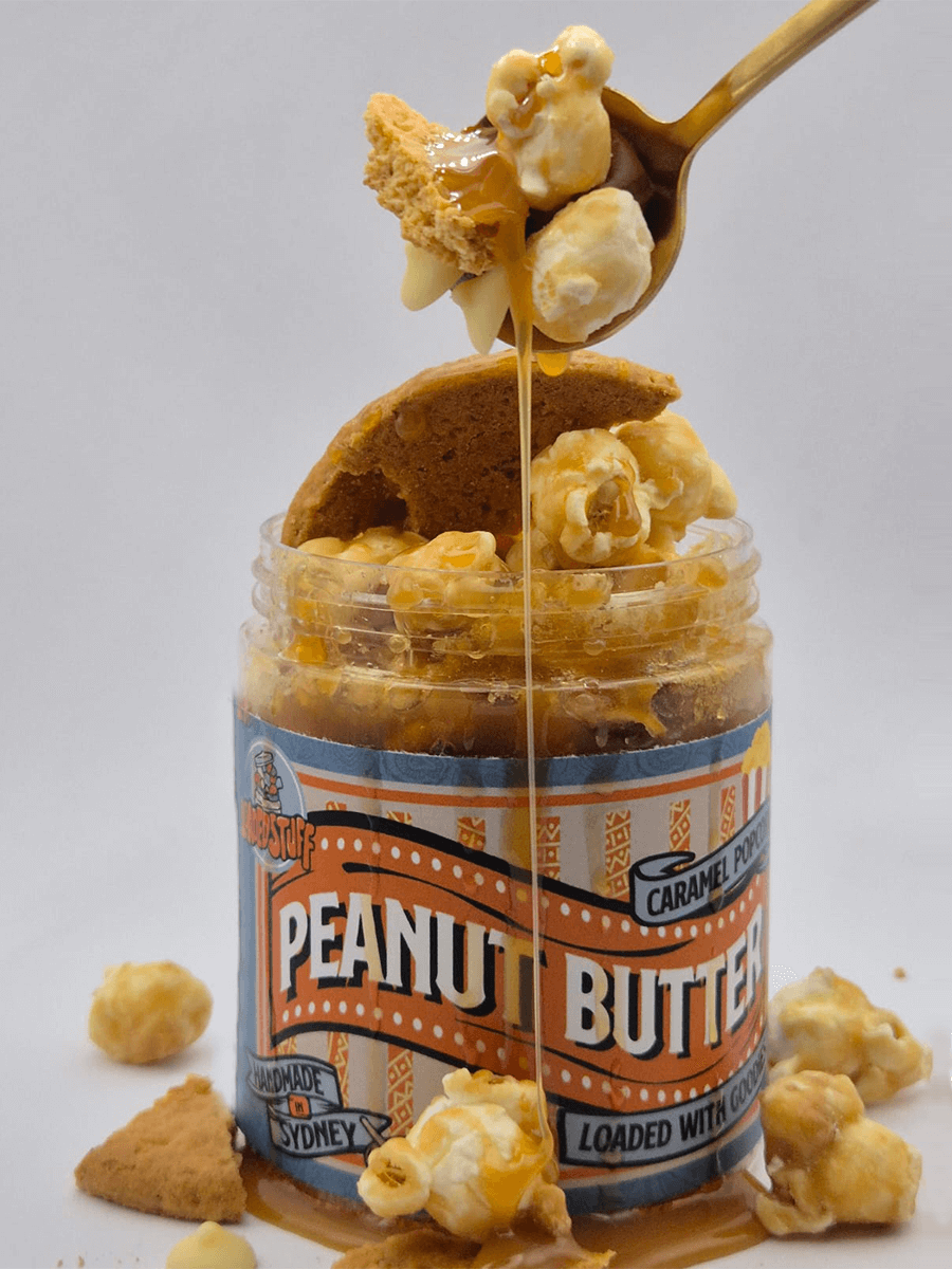 Caramel Popcorn Peanut Butter Dessert Jar