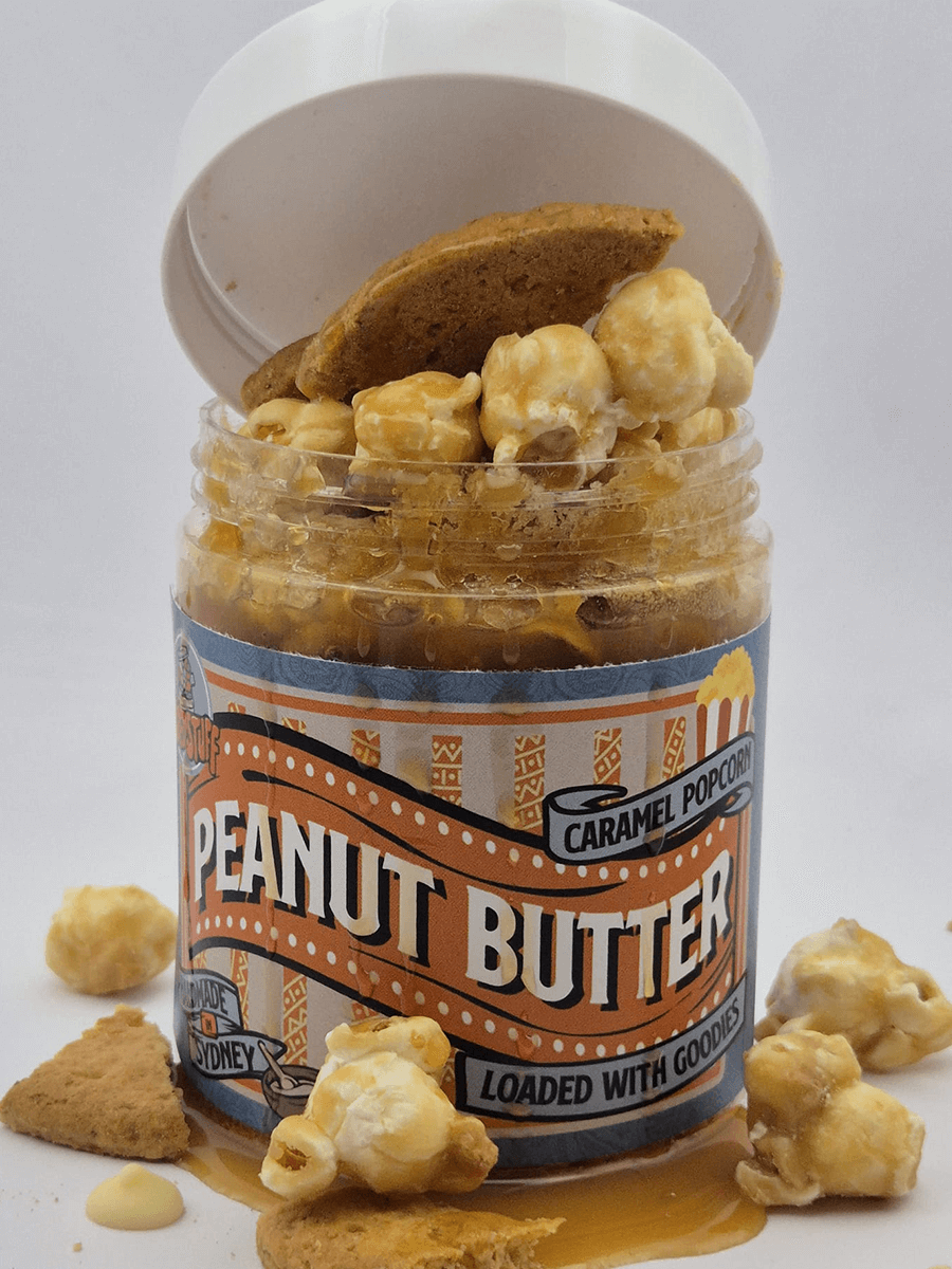 Caramel Popcorn Peanut Butter Dessert Jar