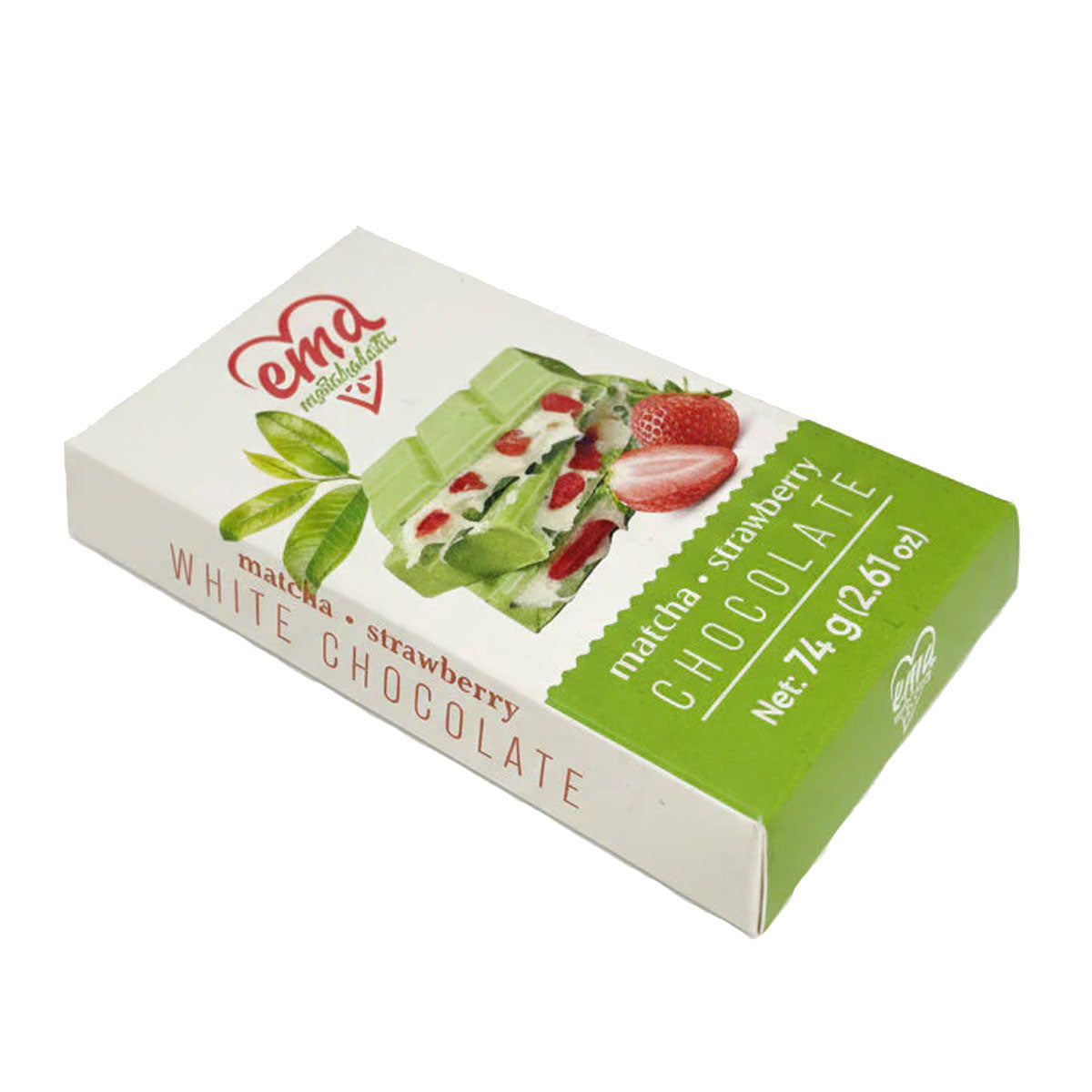 Matcha with Strawberry Pieces and White Chocolate 74g