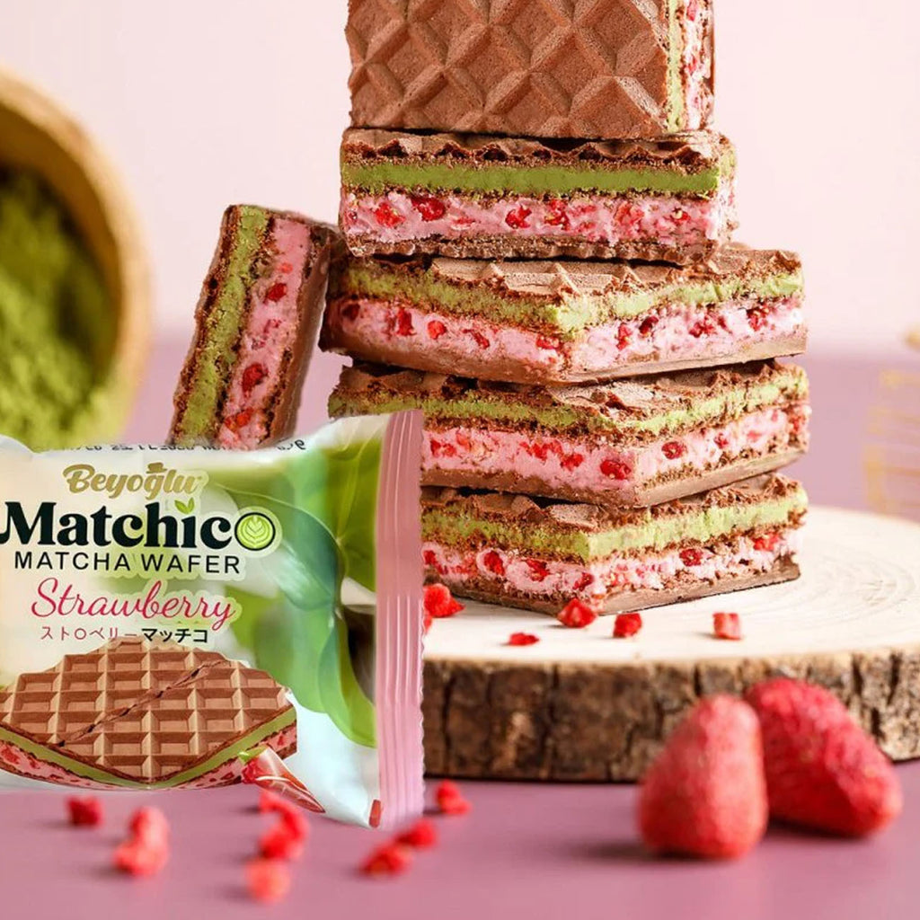 Matchico Premium Matcha Wafer - Strawberry Cream