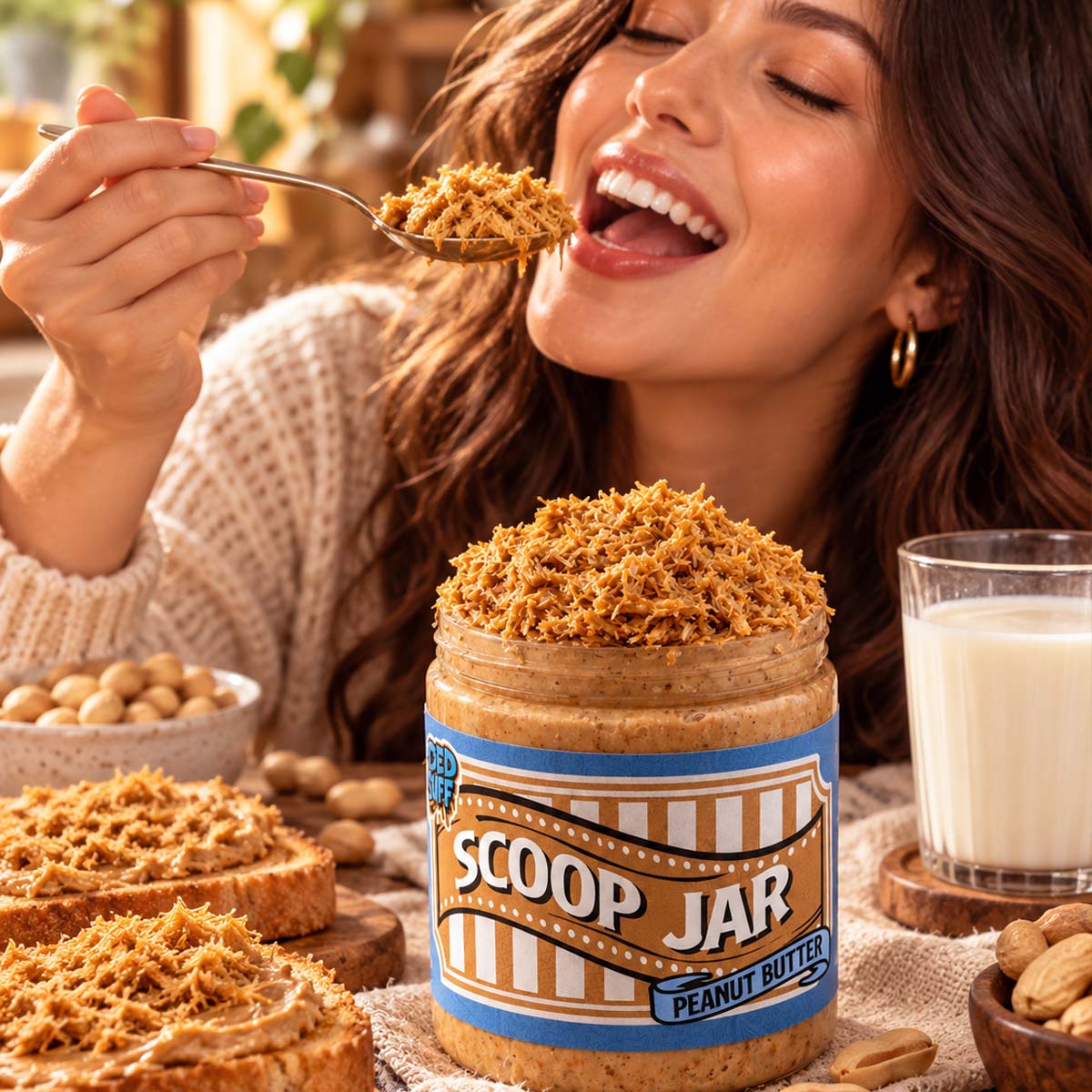 Peanut Butter Scoop Crunch Jar | Creamy PB Crunch