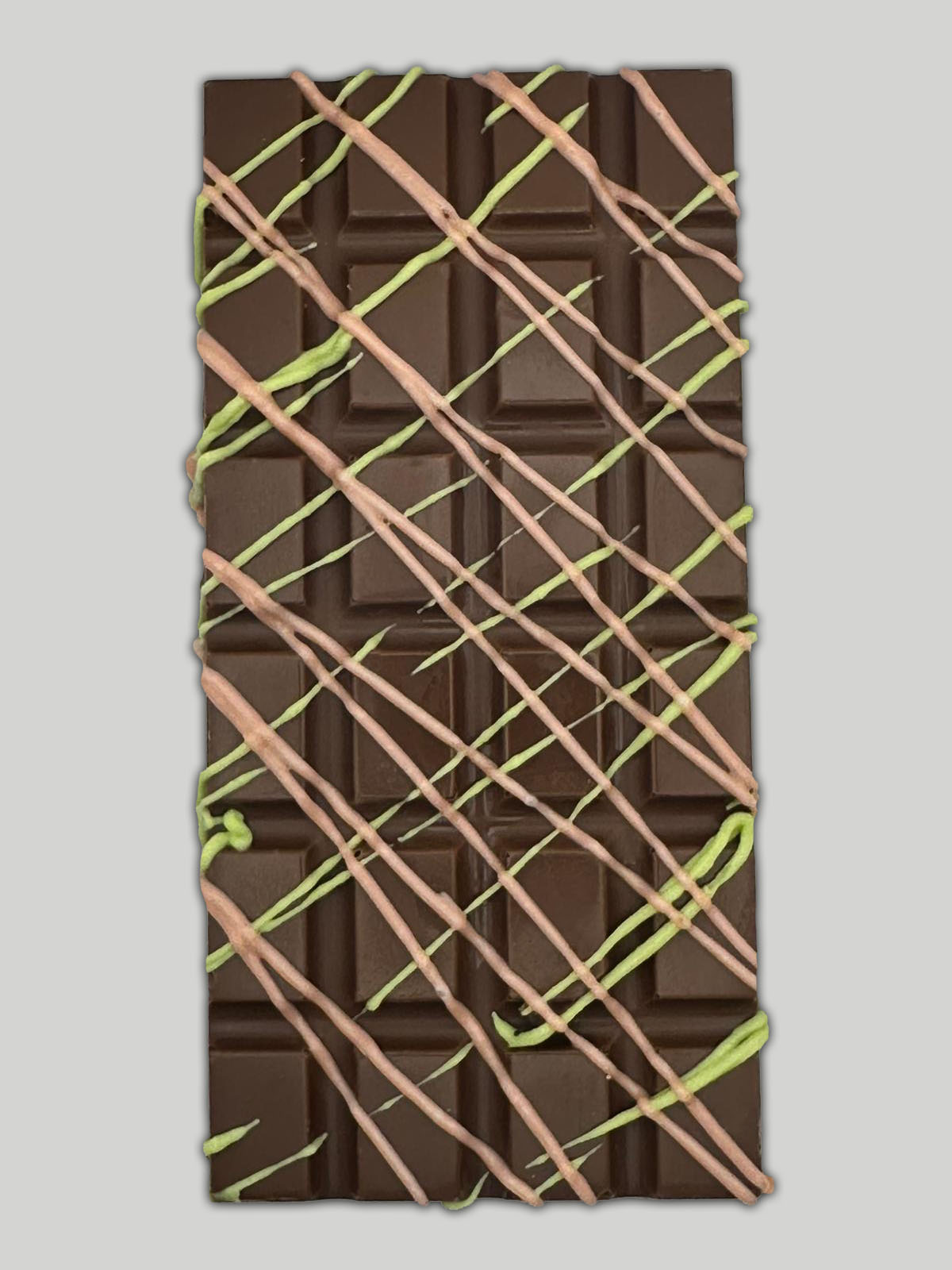 Pistachio and Raspberry Dubai Chocolate Top View