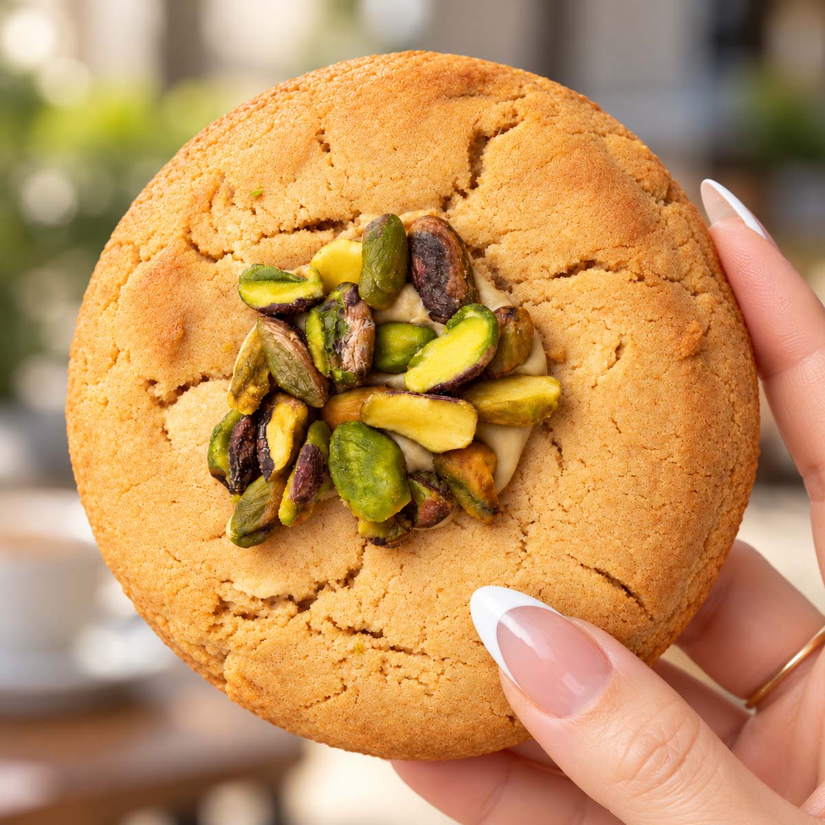 Thick Pistachio White Chocolate New York Style Cookie 150g
